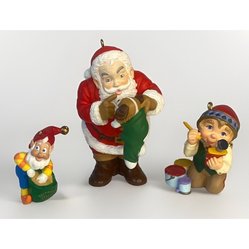 90s Hallmark Keepsake Ornament Lot Of 3 Christmas Friend Santa, Arctic‎ Artist
